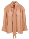 Aniye By Ruffled Bow Blouse In Pink