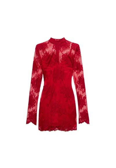 Aniye By Short Dress Lace Woman  In Lace In Red