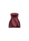 Aniye By Short Dress Mya Woman  Decolt In Burgundy