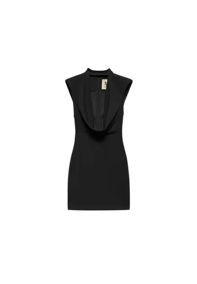 Aniye By Short Dress Sienna Woman  With Jabot In Black