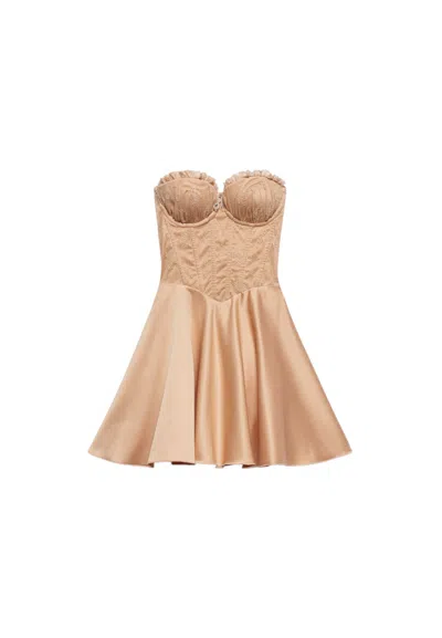 Aniye By Short Dress Zira Donna  Decollete With Lace Bust