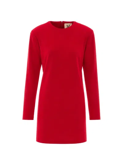 Aniye By Sienna Long-sleeve Mini Dress In Red