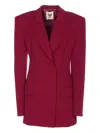 Aniye By Sienna Jacket Single Breasted Dress In Red