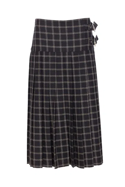 Aniye By Pleated Buckle Skirt In Black