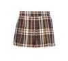 Aniye By Pleated Checked Skirt In Brown