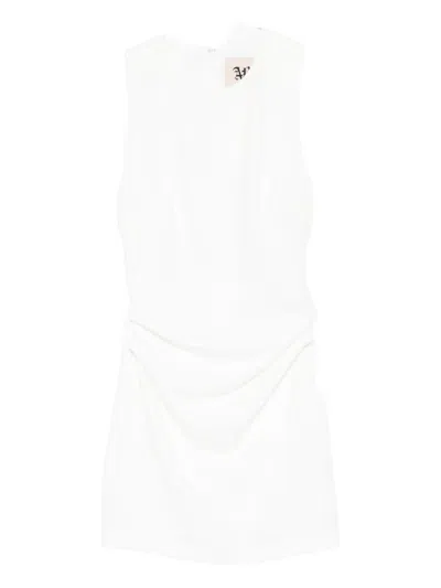 Aniye By Sleeveless Draped Mini Dress In White