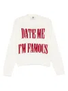 Aniye By Slogan-intarsia Jumper In White