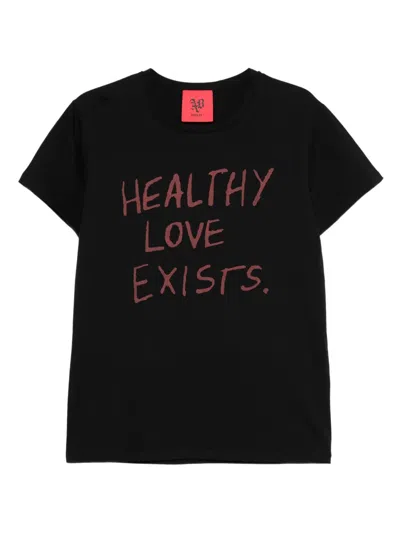Aniye By Slogan-print T-shirt In Black