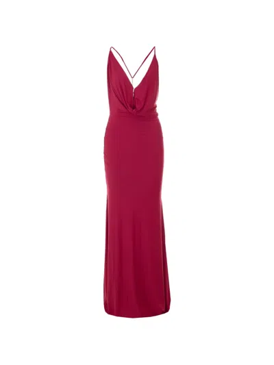 Aniye By Red V-neck Spaghetti Straps Dresses In Pink