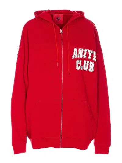 Aniye By Red Over Aniye Zip Hoodie In Rot