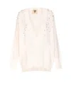 Aniye By Chantel Knitted Cardigan In Neutral