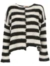 Aniye By Nirvana Striped Jumper In Black Sugar