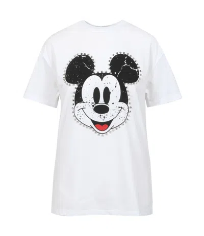 Aniye By Round Neck Short Sleeve T-shirt In White