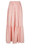Aniye By Tiered Cotton Maxi Skirt With Gathered Waist In Pink
