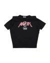 Aniye By Toddler Girl T-shirt Black Size 6 Cotton In Black