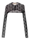 Aniye By Black Cover Zip Top In Black