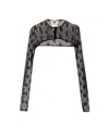 Aniye By Black Cover Zip Top In Black