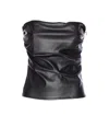 Aniye By Ruched Zipped Strapless Vest In Black