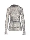 Aniye By Animal-print Long-sleeve Top In Gray