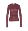 Aniye By Didy Long-sleeve Ruched Top In Red