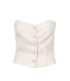 Aniye By Button-front Bandeau Top In Neutral