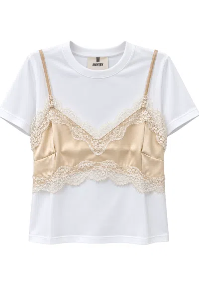 Aniye By T-shirt Tees Lila  In White