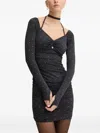 Aniye By Tubino Rhinestone-embellished Mini Dress In Black
