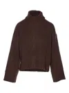 Aniye By Turtleneck Long-sleeved Sweater In Brown