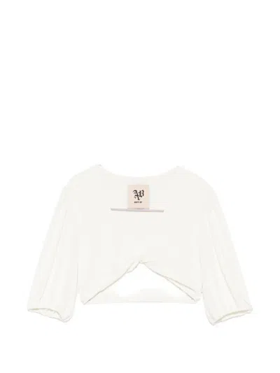 Aniye By Twist-detail Puff-sleeve Top In White