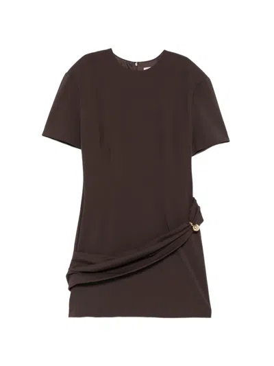 Aniye By Tylo Draped-detail Mini Dress In Brown