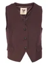 Aniye By V-neck Waistcoat In Brown