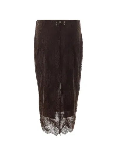 Aniye By Vivì Pencil Midi Skirt In Brown