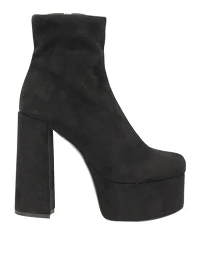 Aniye By Woman Ankle Boots Black Size 10 Textile Fibers In Black