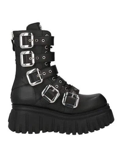 Aniye By Woman Ankle Boots Black Size 8 Cow Leather In Multi
