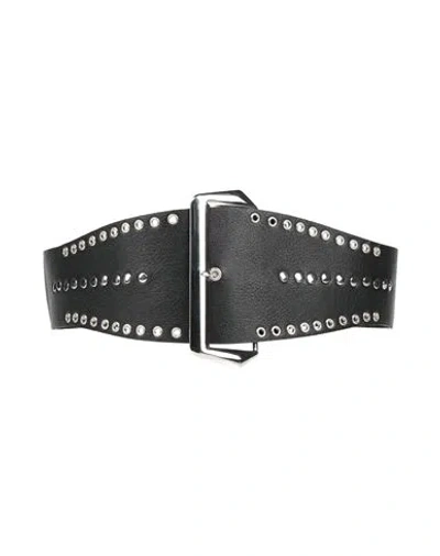 Aniye By Woman Belt Black Size S Polyester, Metal, Polyurethane Resin