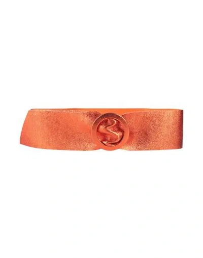 Aniye By Woman Belt Orange Size I Leather