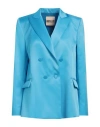 Aniye By Woman Blazer Azure Size 8 Polyester, Elastane In Blue