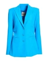 Aniye By Woman Blazer Azure Size 8 Polyester, Elastane In Blue
