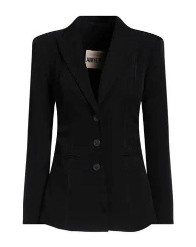Aniye By Woman Blazer Black Size 6 Polyester, Elastane