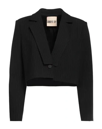 Aniye By Woman Blazer Black Size 8 Polyester, Viscose, Elastane
