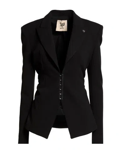 Aniye By Woman Blazer Black Size L Polyester, Elastane