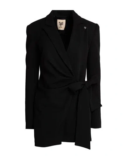 Aniye By Woman Blazer Black Size L Polyester, Elastane