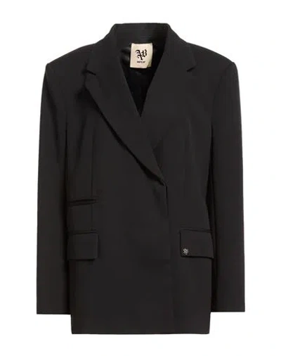 Aniye By Woman Blazer Black Size M Polyester, Elastane
