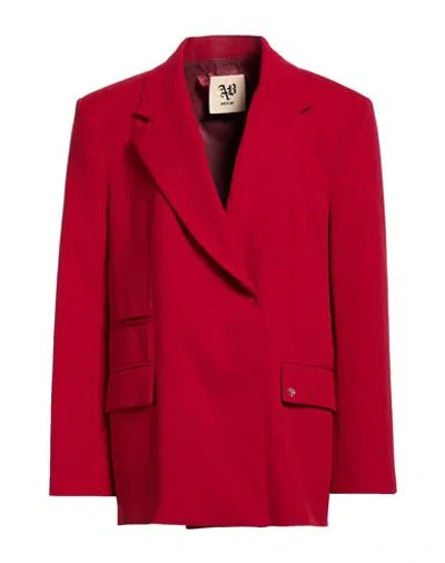Aniye By Woman Blazer Brick Size M Polyester, Elastane In Red