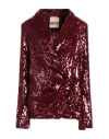 Aniye By Woman Blazer Burgundy Size 6 Polyester, Elastane In Red