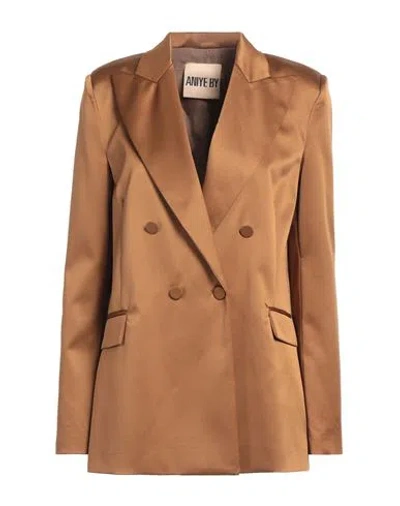 Aniye By Woman Blazer Camel Size 4 Polyester, Elastane In Beige