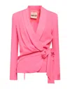 Aniye By Woman Blazer Fuchsia Size 4 Polyester, Elastane In Pink