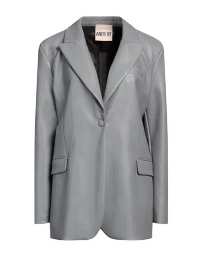 Aniye By Woman Blazer Grey Size 4 Viscose In Gray