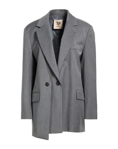 Aniye By Woman Blazer Grey Size M Polyester, Viscose, Elastane In Gray