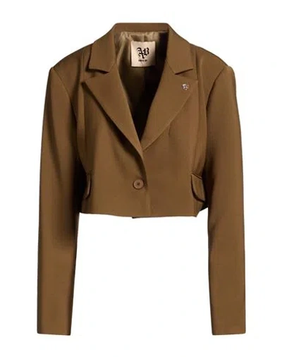 Aniye By Woman Blazer Military Green Size Xs Polyester, Elastane In Brown